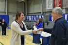 WBBall Final Four tribute  Wheaton College honored the 25th anniversary of the 1994-95 women’s basketball team that went to the NCAA final four during halftime ceremony of Wheaton’s game against Mount Holyoke College Saturday, January 18, 2020. - Photo By: KEITH NORDSTROM : Wheaton, basketball, NCAA, Final Four, 25th anniversary
